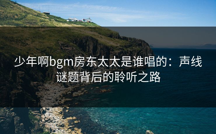 少年啊bgm房东太太是谁唱的:声线谜题背后的聆听之路 少年啊bgm房东太太是谁唱的:声线谜题背后的聆听之路